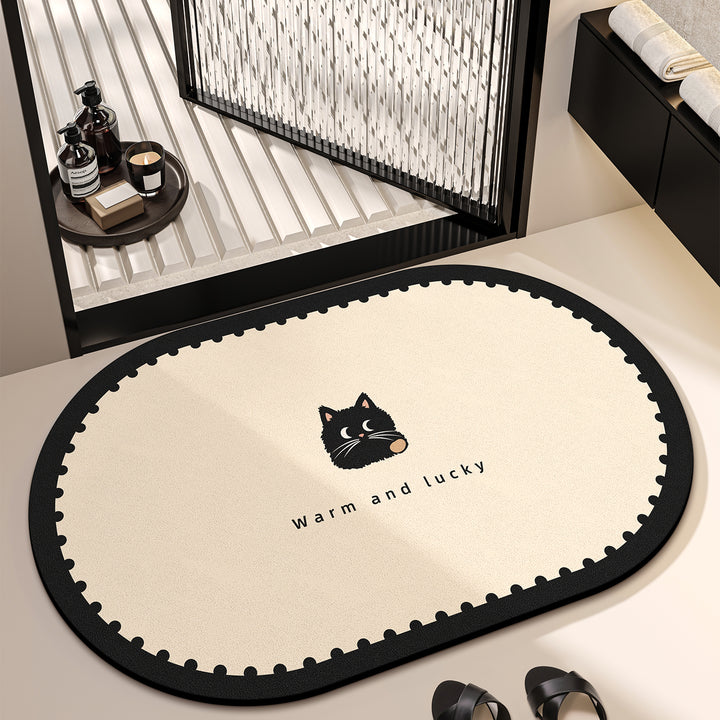 Cute Cat Themed Bath Mat