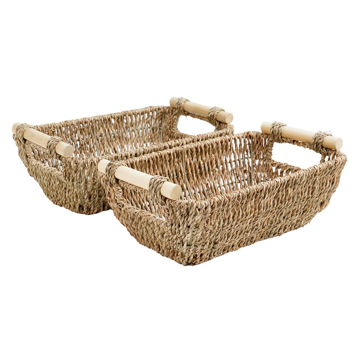 Natural Fiber Storage Basket with Handles Kalsten