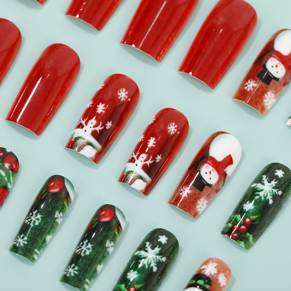 Festive artificial nails with Christmas motifs Kalsten