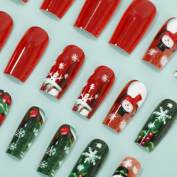 Festive artificial nails with Christmas motifs Kalsten