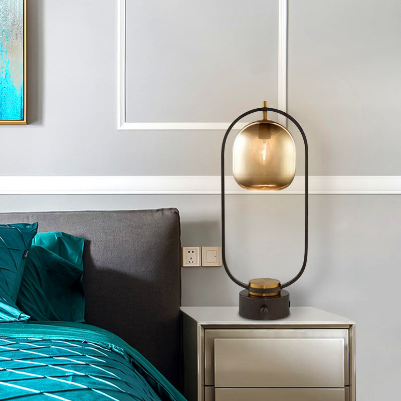 Minimalist Glass Accent Table Lamp