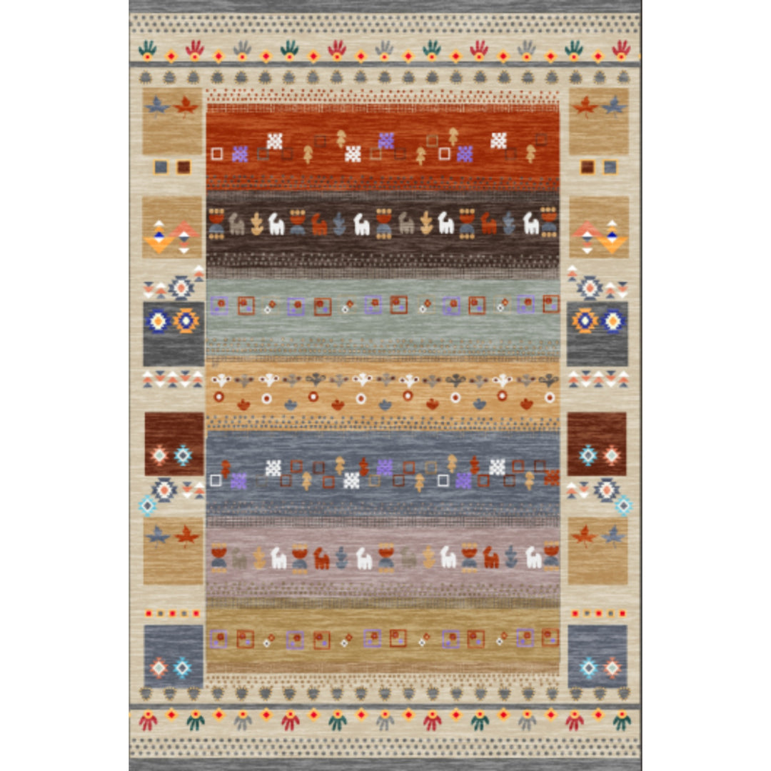 Vintage Floral Patterned Area Rug