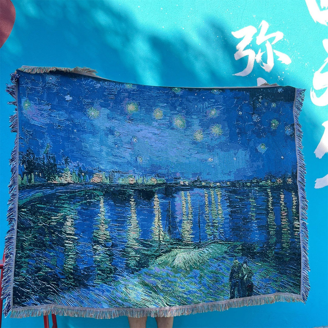 Artistic Floral Tapestry Blanket