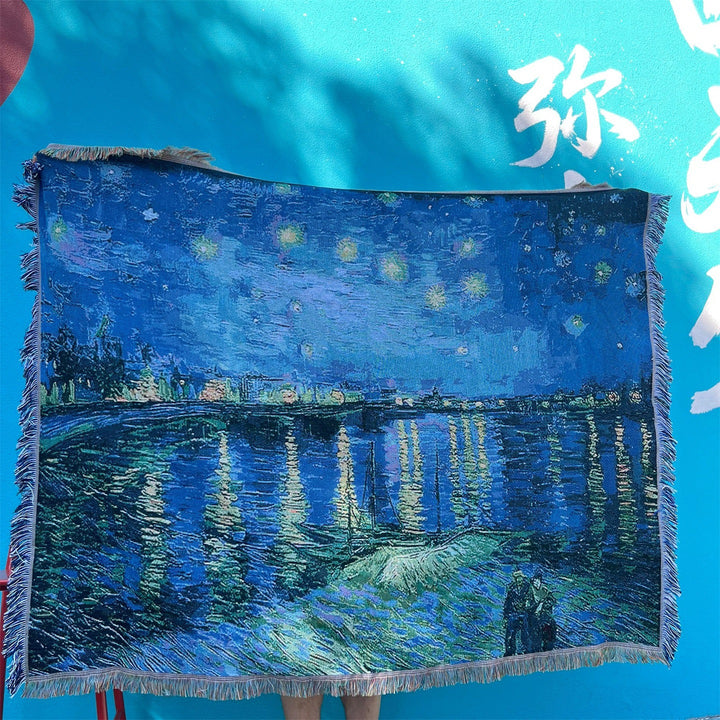 Artistic Landscape Tapestry Throw