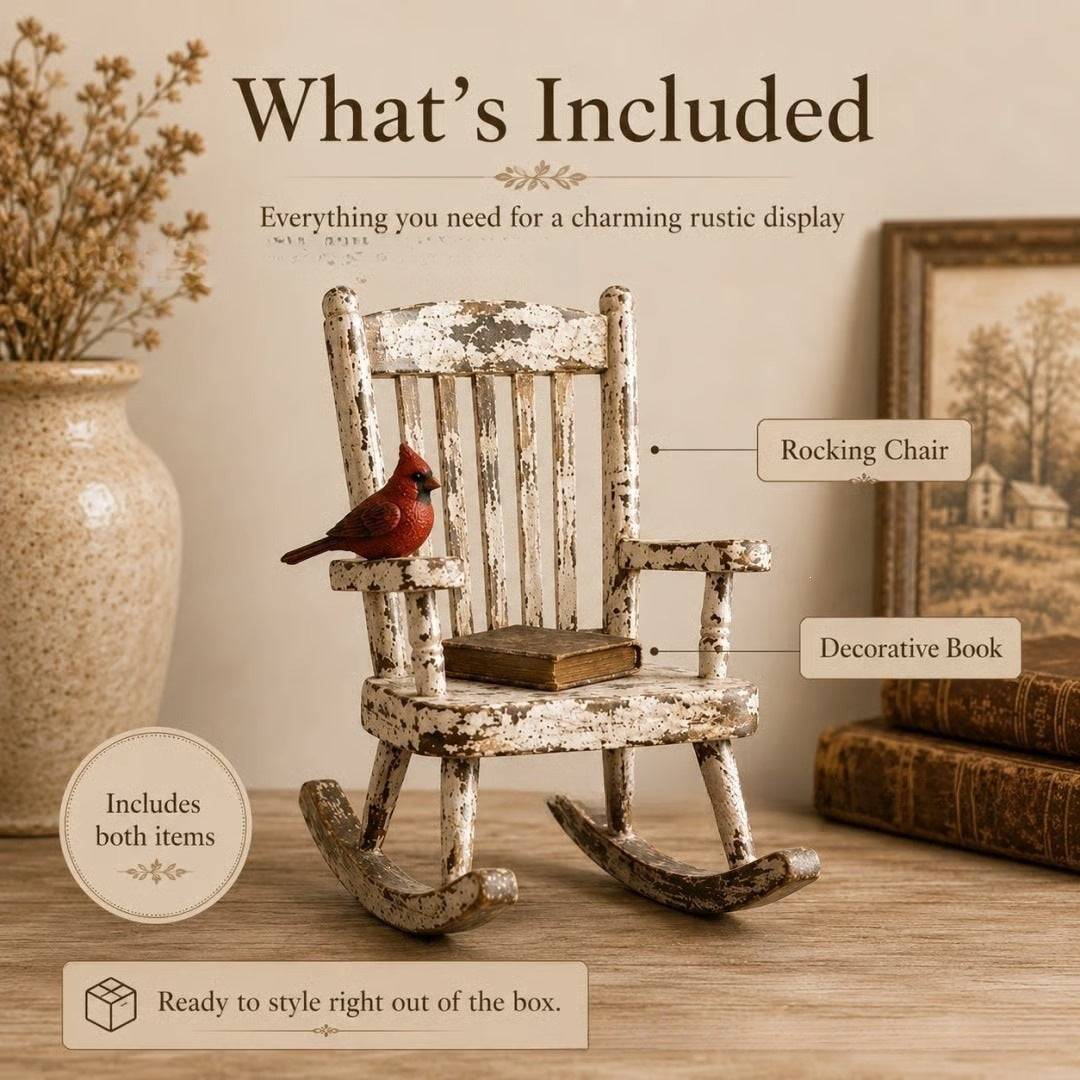 Decorative Miniature Rocking Chair Figurine Kalsten