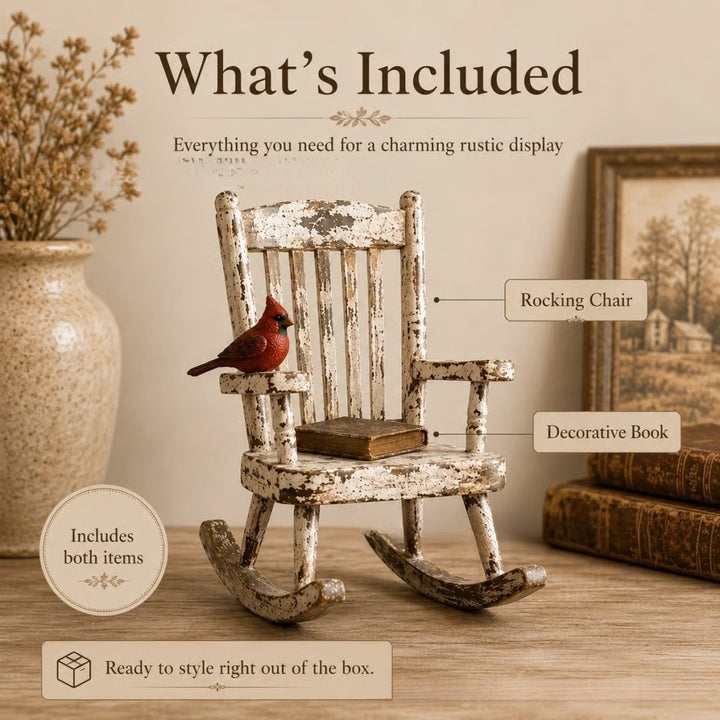 Decorative Miniature Rocking Chair Figurine Kalsten