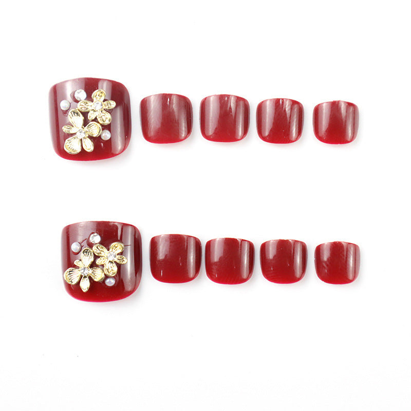 Decorative Press-On Toe Nails