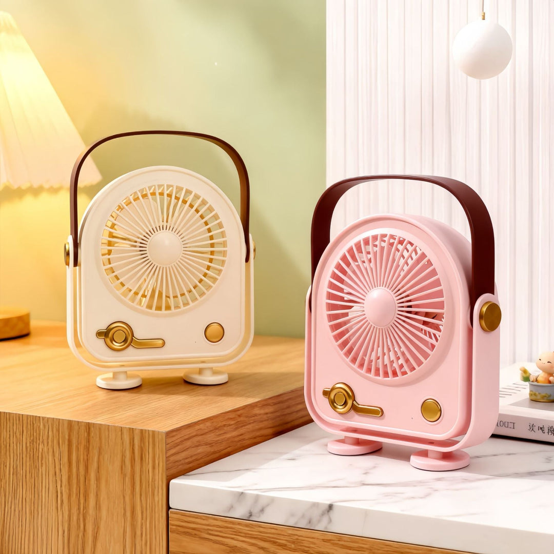 Ladies Portable Mini Fan in Retro Design Kalsten