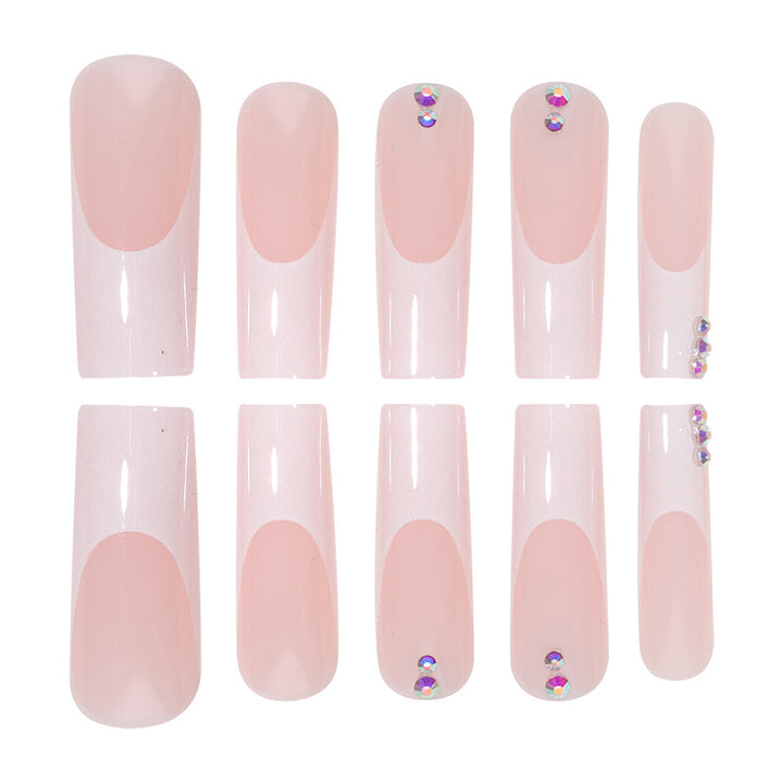 Long Stiletto Press-On Nails with Decorative Gems Kalsten