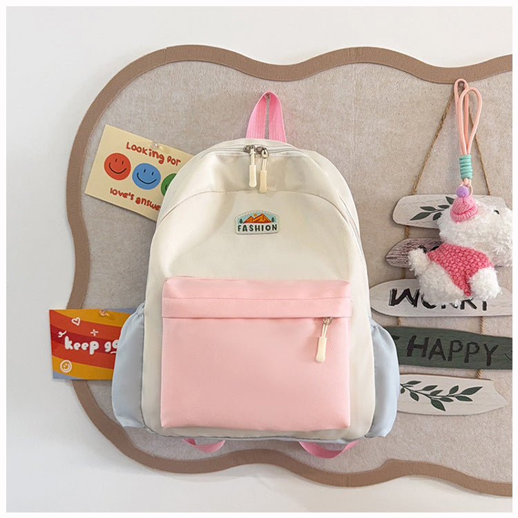 Trendy Color-Blocked Backpack