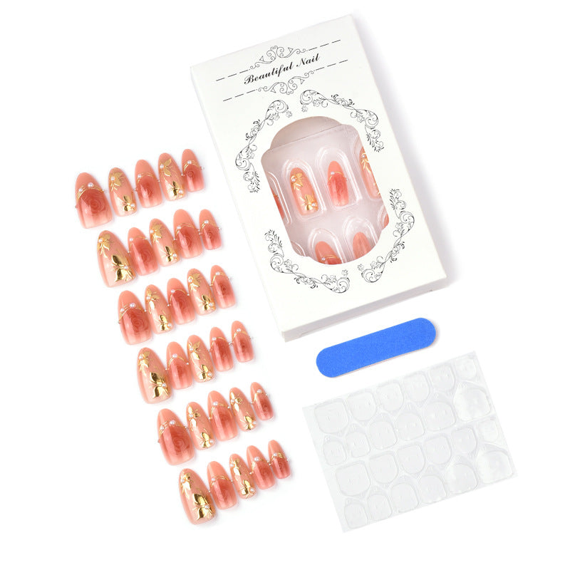 Decorative Floral Design Press-On Nails