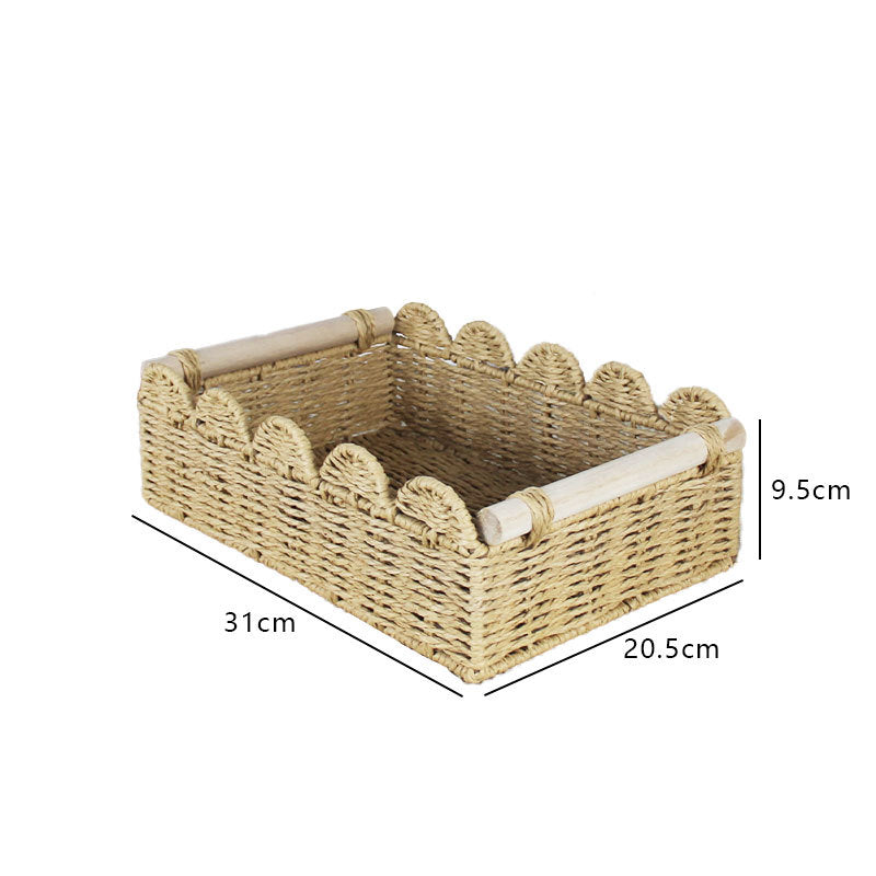 Scalloped Woven Storage Basket Kalsten