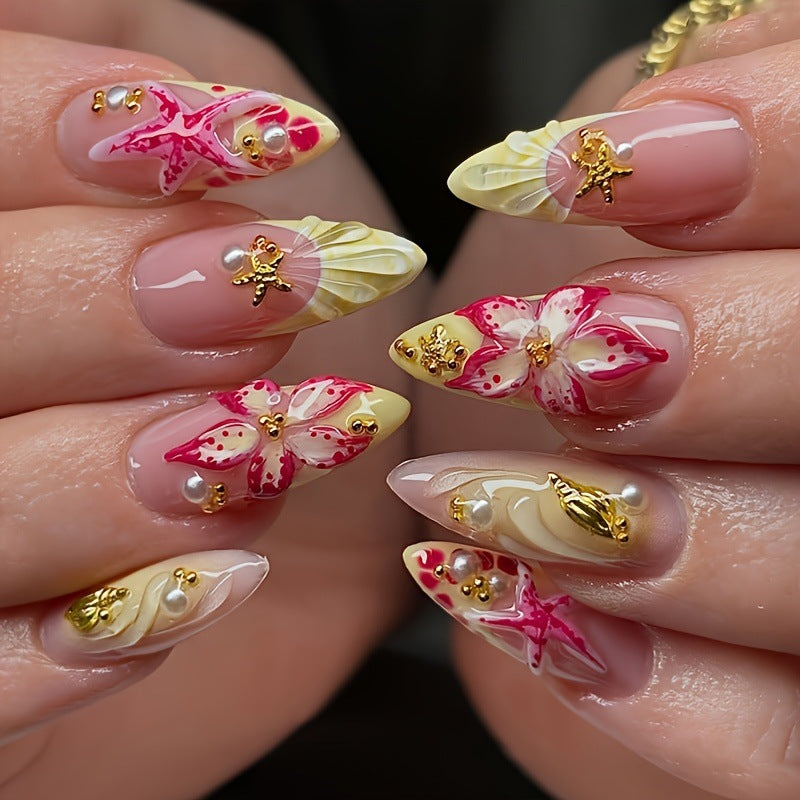 Floral Design Luxury Press-On Nails Kalsten