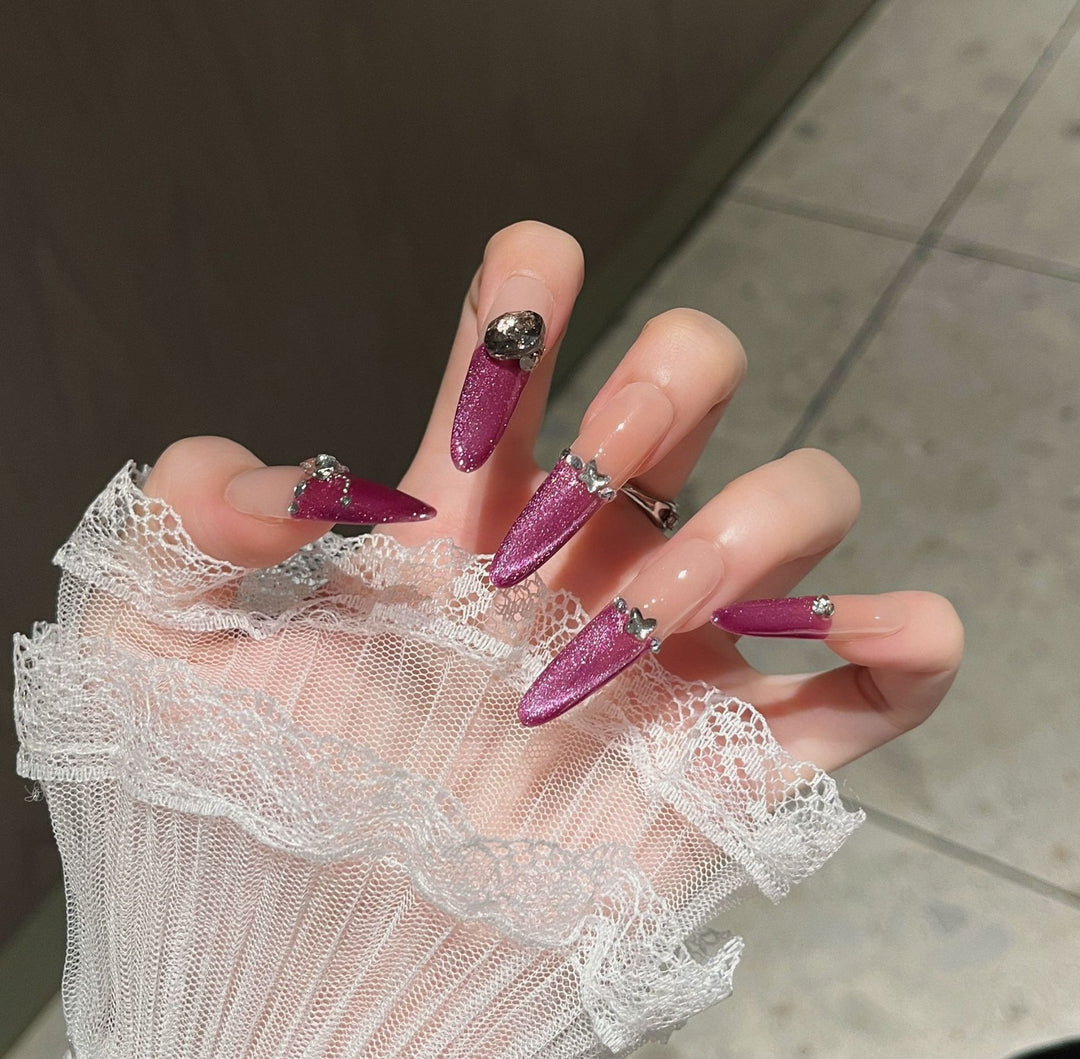 Crystal-Embellished Press-On Nail Extensions Kalsten