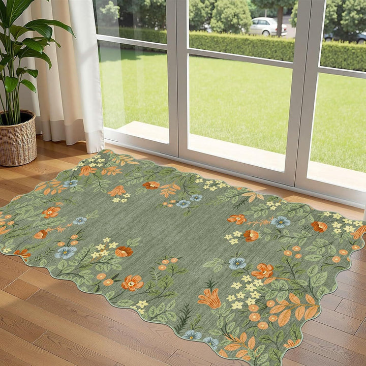 Decorative Floral Pattern Area Rug