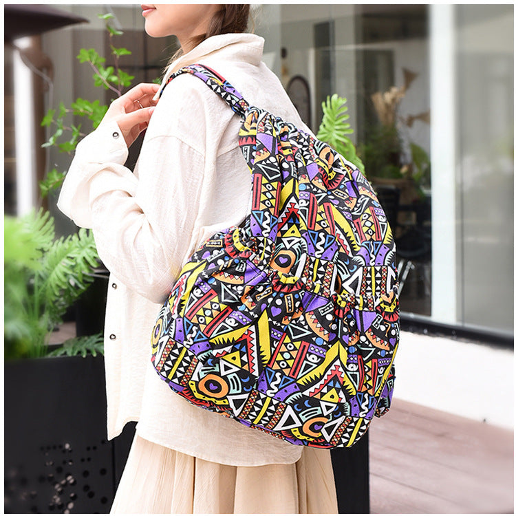 Drawstring Elephant Print Backpack Kalsten