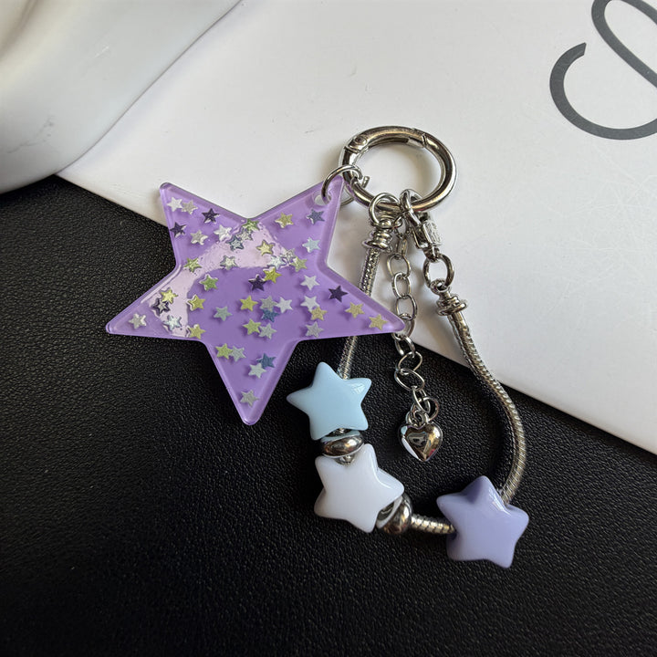 Star-Themed Charm Keychain Kalsten