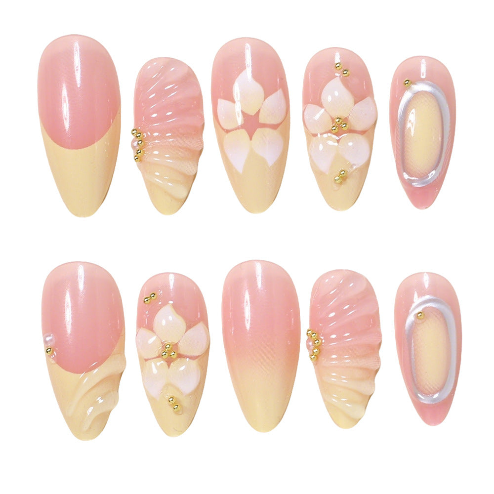 3D Floral Design Press-On Nail Set Kalsten