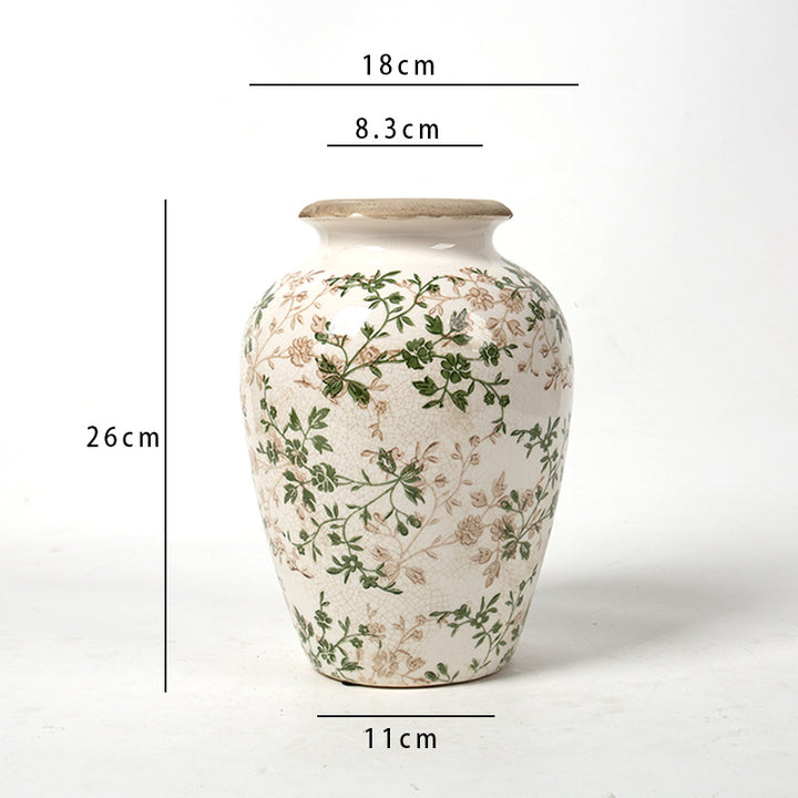 Elegant floral ceramic carafe Kalsten