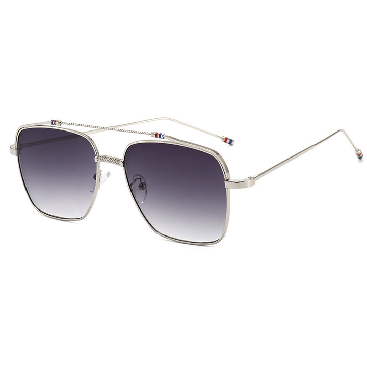 Ladies trendy curved glasses with narrow metal frame Kalsten