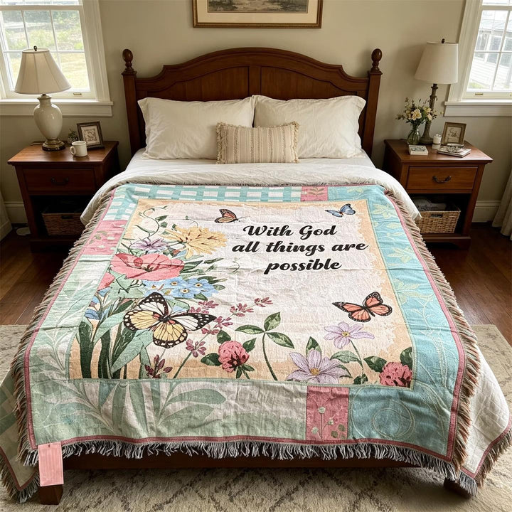 Inspirational Quote Throw Blanket