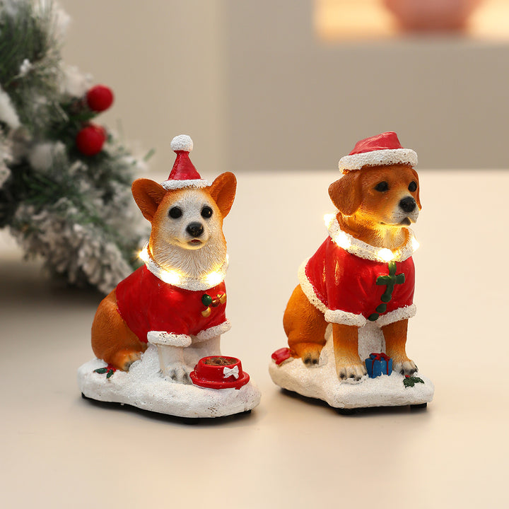 Festive LED Dog Figurine Kalsten