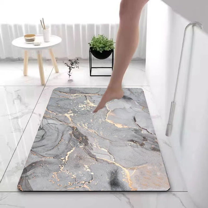 Abstract Marble Design Bath Mat