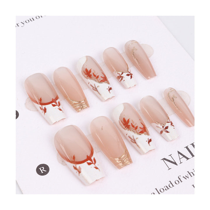 Artistic Floral Press-On Nail Set 1790727178