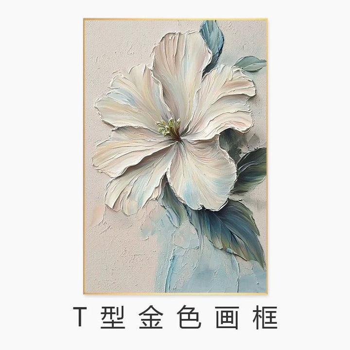 Textured Floral Canvas Wall Decor