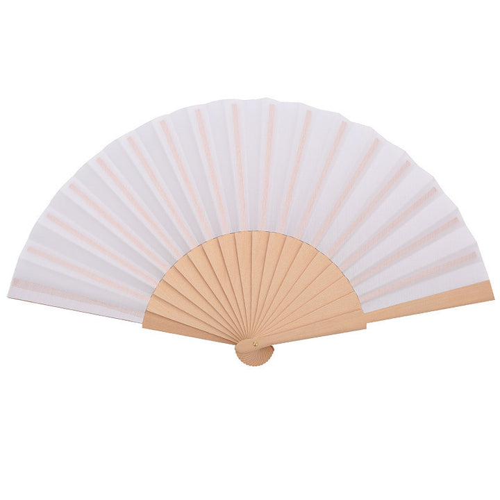 Ladies folding hand fan made of airy material with intricate folds Kalsten