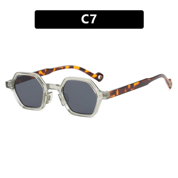 Women's hexagonal sunglasses with transparent frame Kalsten