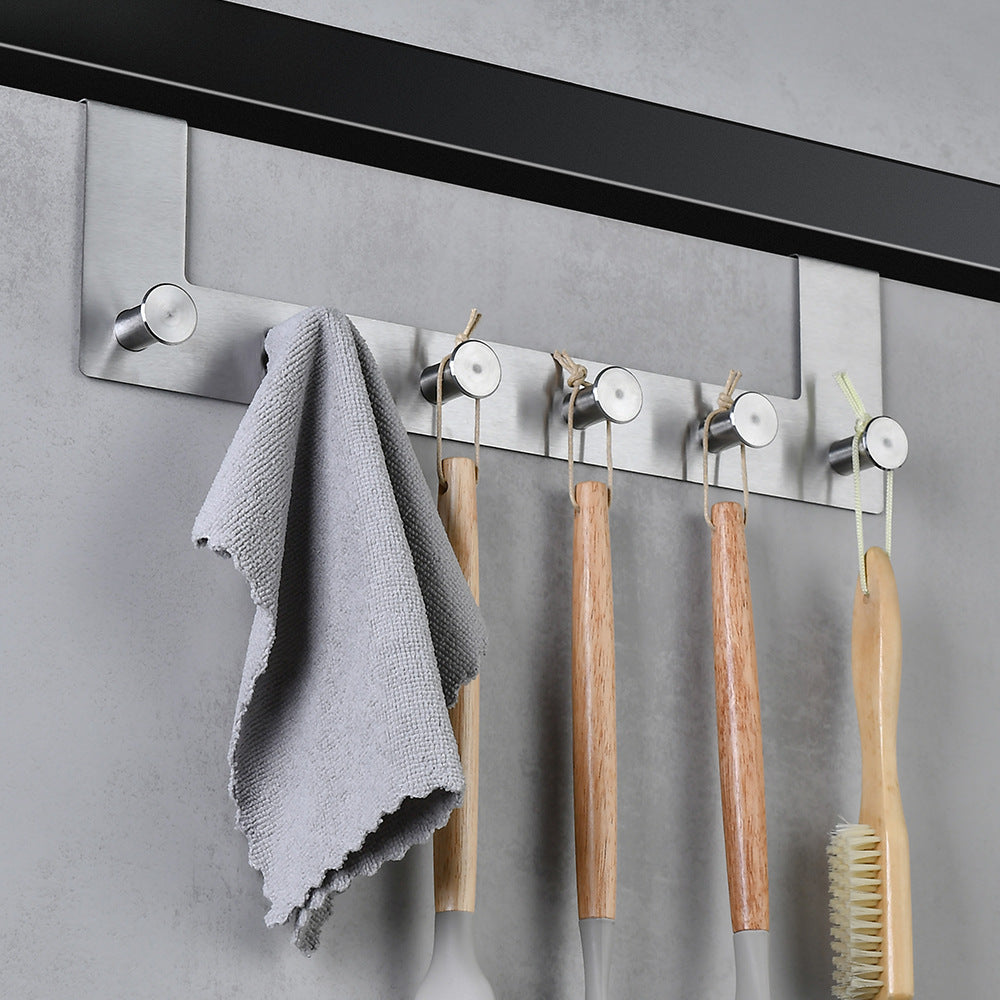 Wall-mounted stainless steel coat rack with five hooks Kalsten