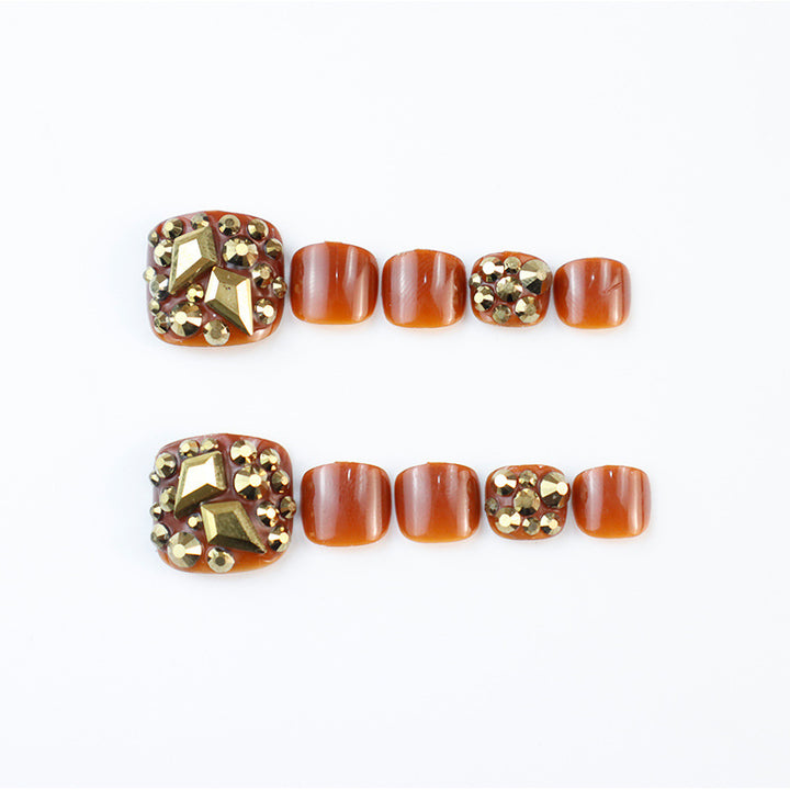 Decorative Press-On Toenail Set 1790727178