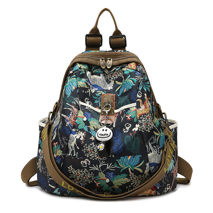 Artistic Floral Patterned Backpack Kalsten