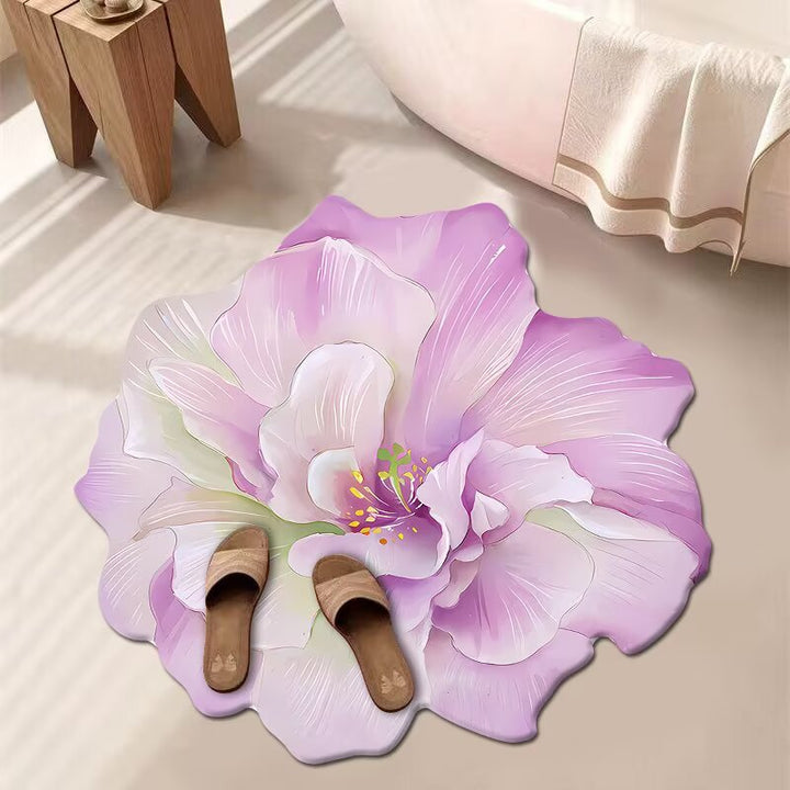 Artistic Floral Bath Mat