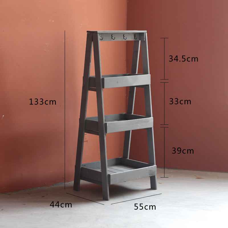 Multifunctional Wooden Step Ladder Kalsten