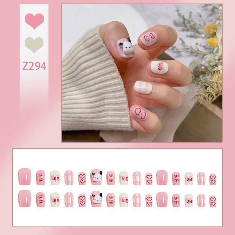Creative nail art set with modern heart designs Kalsten