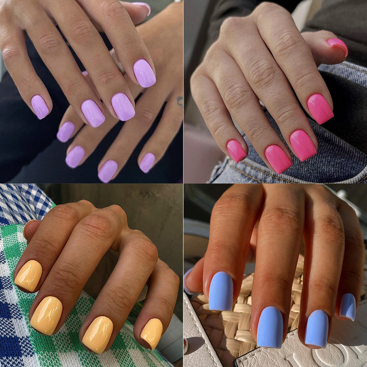 Elegant Glossy Square Nail Set Kalsten