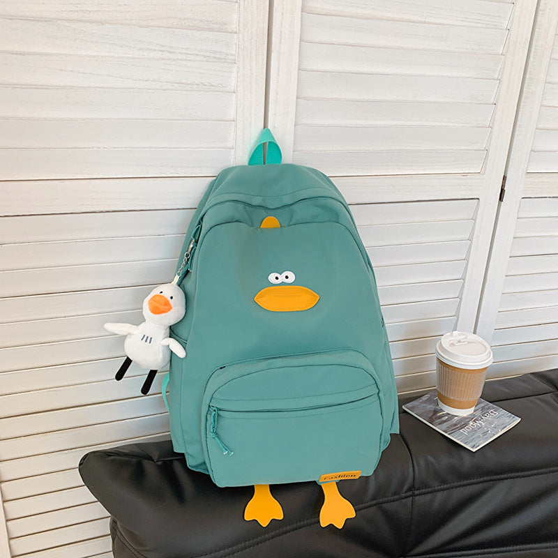 Cute Cartoon Duck-Themed Backpack