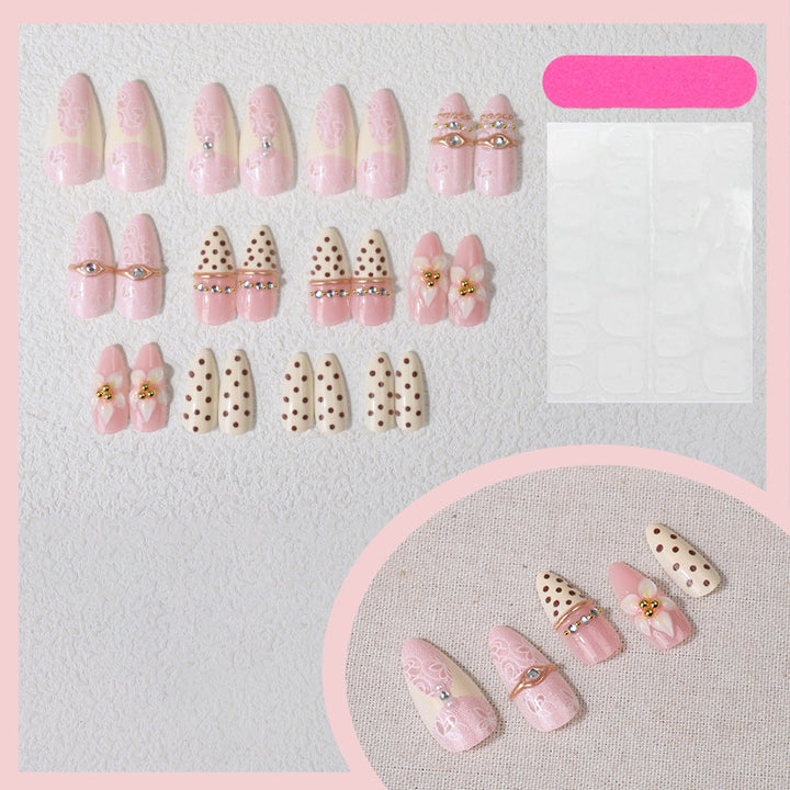 Glamorous Floral Press-On Nail Set Kalsten