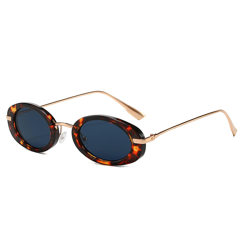 Vintage Oval Sunglasses with Metal Accents Kalsten