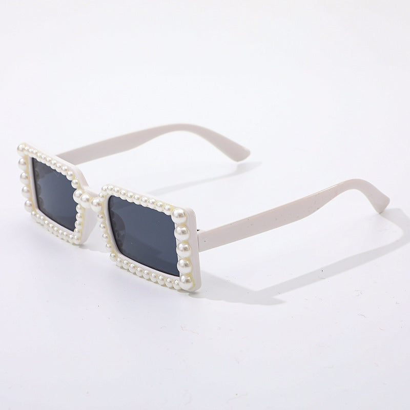 Pearl-Embellished Retro Sunglasses Kalsten