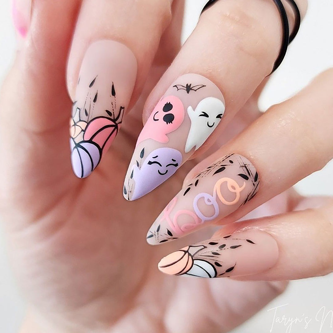 Halloween-Themed Press-On Nail Art Set