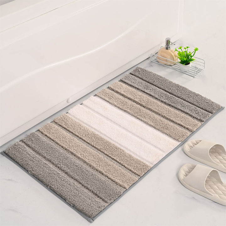 Luxury Striped Soft Bathroom Rug Kalsten
