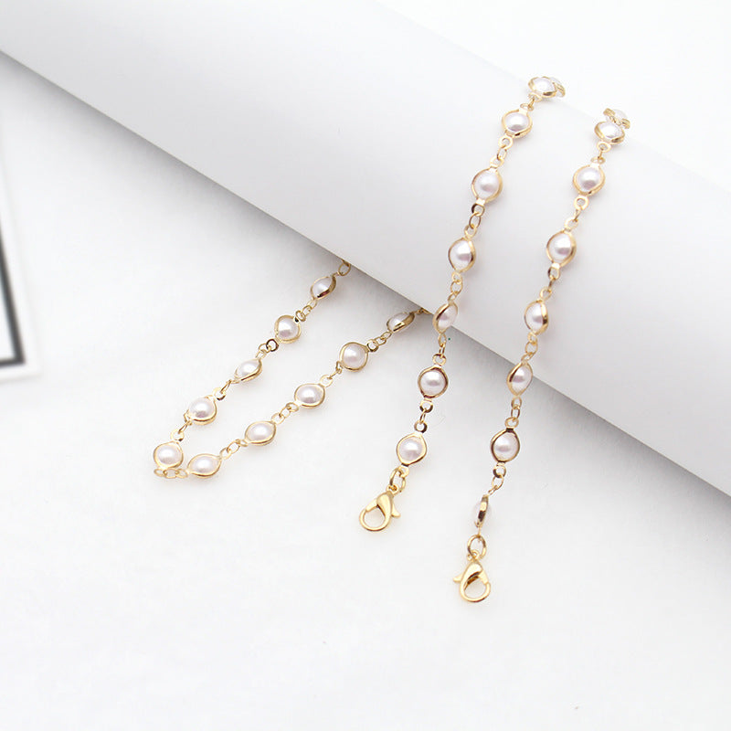 Elegant Pearl-Linked Eyewear Chain Kalsten