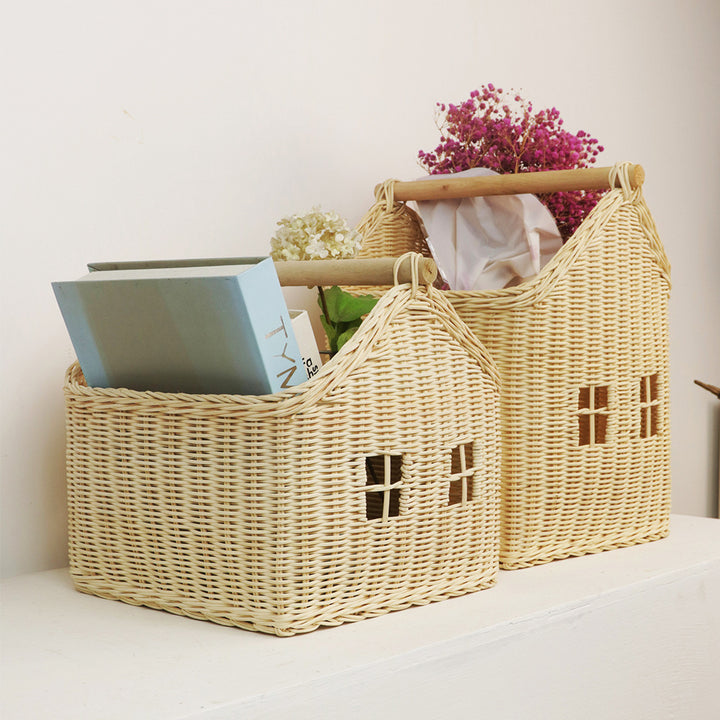 Woven House-Shaped Storage Basket Kalsten