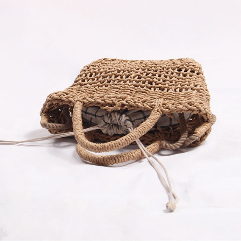 Handcrafted basket bag with detachable shoulder strap Kalsten