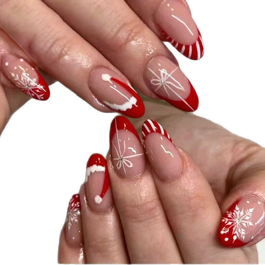 Festive Holiday-Themed Press-On Nail Set Kalsten