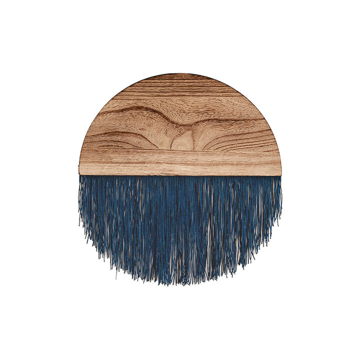 Macrame Wall Decor with Wooden Base Kalsten