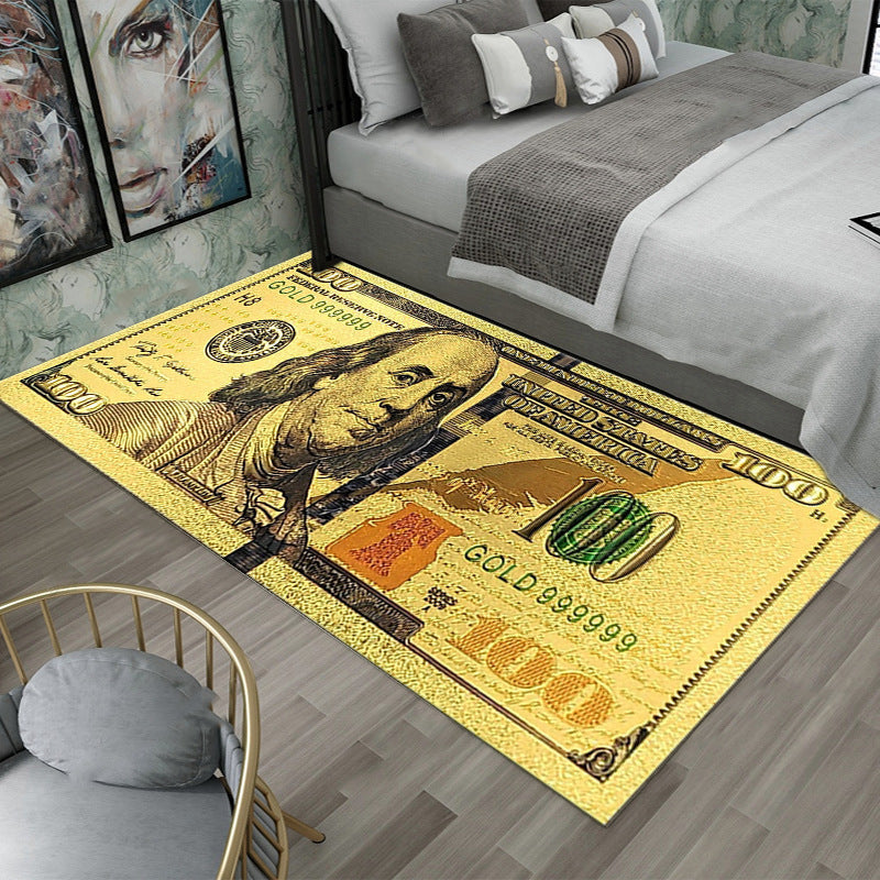 Dollar-Themed Decorative Area Rug